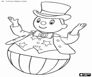 Coloriage M. Wobby, un drÃ´le petit bonhomme avec une base ronde